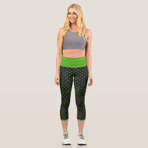 Leggings Capri Calaveras Verdes y Serie de Girasoles Diseño 13 