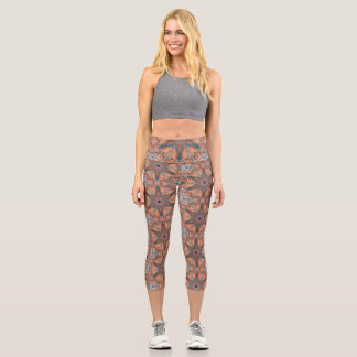 Leggings Capri Caleidoscopio de coral Aqua01