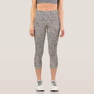 Leggings Capri Caminata lateral agregada de cemento de cemento az