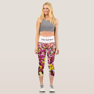 Leggings Capri campo lleno de tulipanes