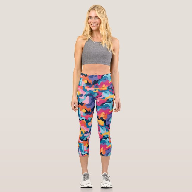 Leggings Capri Camuflaje arco iris (Anverso)