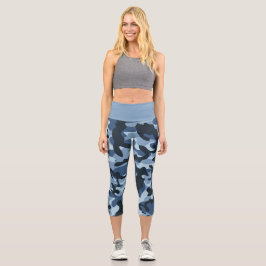 Leggings Capri Camuflaje azul
