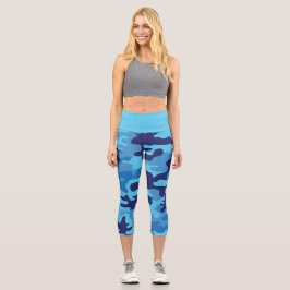 Leggings Capri Camuflaje azul