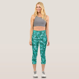 Leggings Capri Camuflaje azul persa
