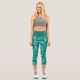 Leggings Capri Camuflaje azul persa