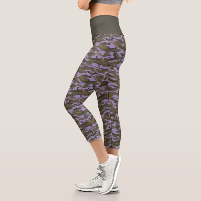 Leggings Capri Camuflaje de camo púrpura (Izquierda)
