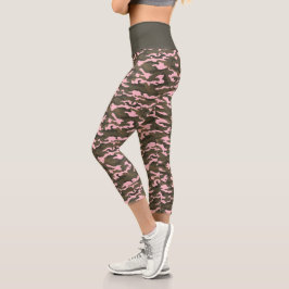 Leggings Capri Camuflaje de camo rosado de candía