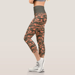 Leggings Capri Camuflaje de Coral Camo