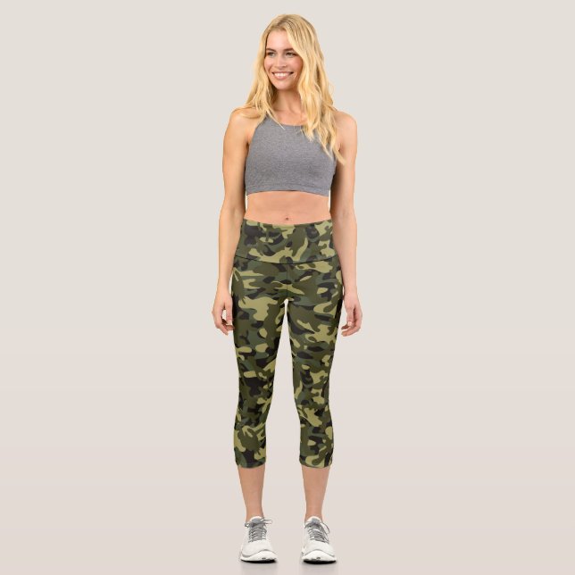 Leggings Capri Camuflaje de la Primavera del Euro (Anverso)