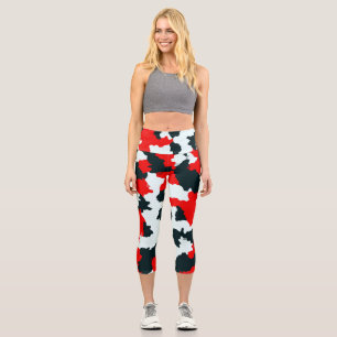 Leggings Capri Camuflaje de mosaico de abstracción geométrica irr