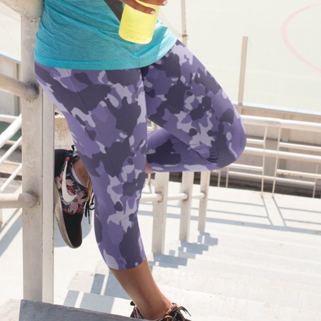 Leggings Capri Camuflaje del Ejército Purple Camo (Subido por el creador)