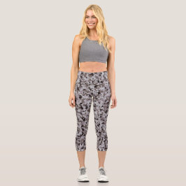 Leggings Capri Camuflaje digital - Patrón de camuflaje SM negro-g