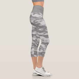Leggings Capri Camuflaje gris lindo camo