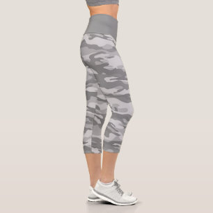 Leggings Capri Camuflaje gris lindo camo