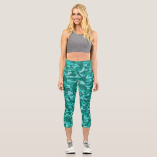 Leggings Capri Camuflaje Persa Azul