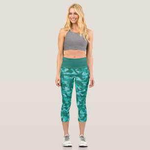 Leggings Capri Camuflaje Persa Azul