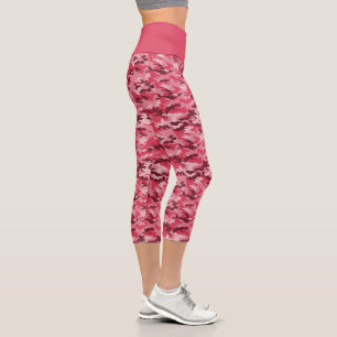 Leggings Capri Camuflaje rosa Capris de alto deseo