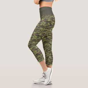 Leggings Capri Camuflaje verde lindo camo