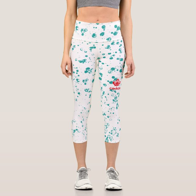 Leggings Capri CANADA double RAIN EARTH MAPLE BY MASANSER PIXELAT (Anverso)