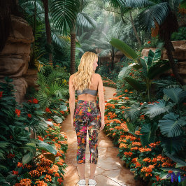 Leggings Capri Canvas de graffiti eléctrico - Negrita y energétic