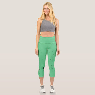 Leggings Capri Caos de Punto Verde