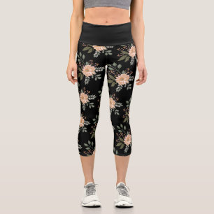Leggings Capri Capri de cintura alta con estampado floral