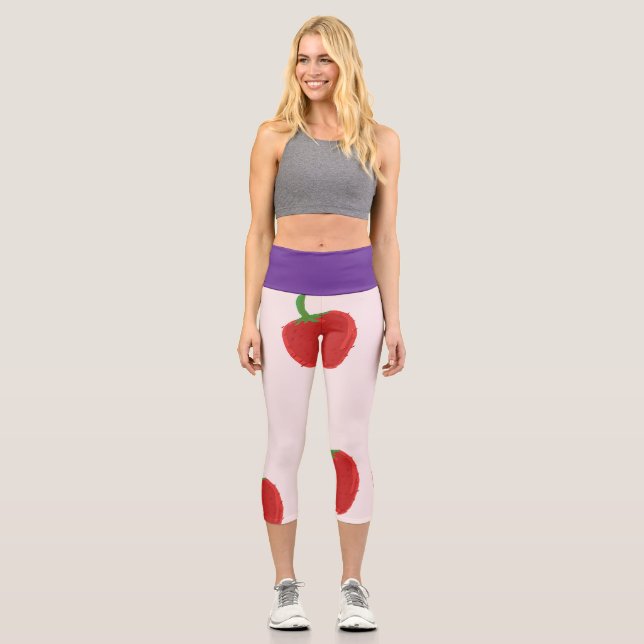Leggings Capri capri de fresa (Anverso)