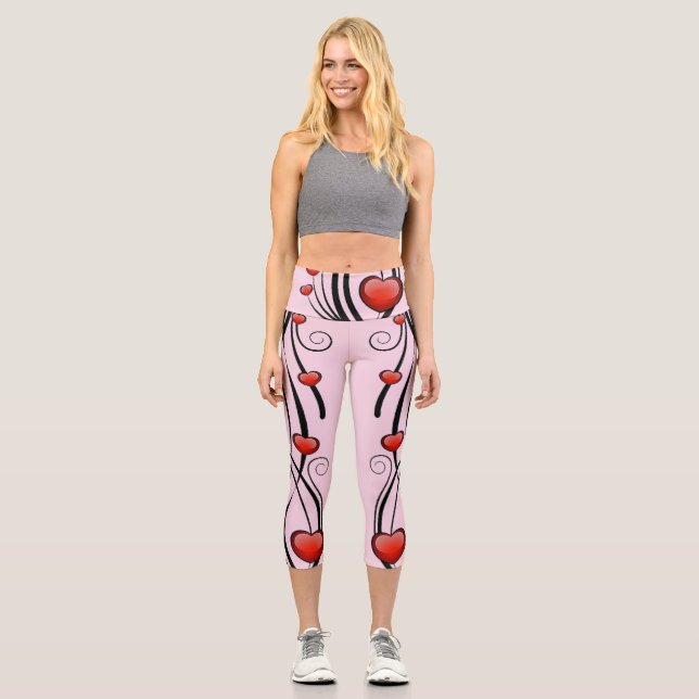 Leggings Capri Capri de Heart Vine High Waisted (Anverso)