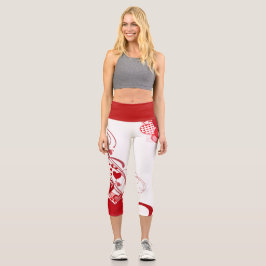 Leggings Capri Capri de Valentine Heart High Waisted