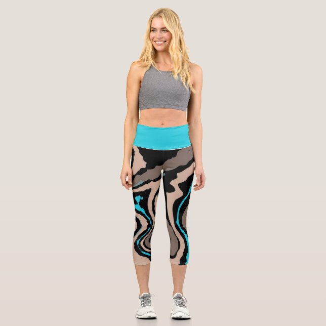 Leggings Capri Capri diseña los paneles (Anverso)