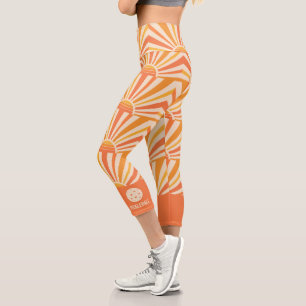 Leggings Capri Capri Le, Personalizado de bolas de futbol Sunburs