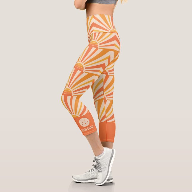 Leggings Capri Capri Le, Personalizado de bolas de futbol Sunburs (Izquierda)