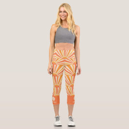 Leggings Capri Capri Le, Personalizado de bolas de futbol Sunburs