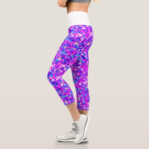 Leggings Capri Capri Leggings, estrella de la fuchsia irlandesa, 