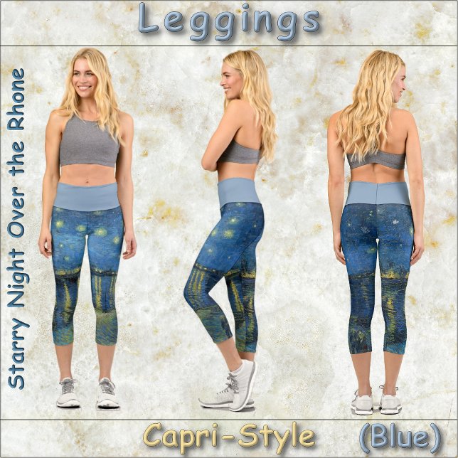 Leggings Capri CAPRI STYLE LEGGINING "Starry Night O.T.R" van Gog (Subido por el creador)