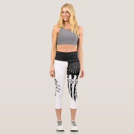 Leggings Capri Capris blancos y negros de alto deseo We the Peopl