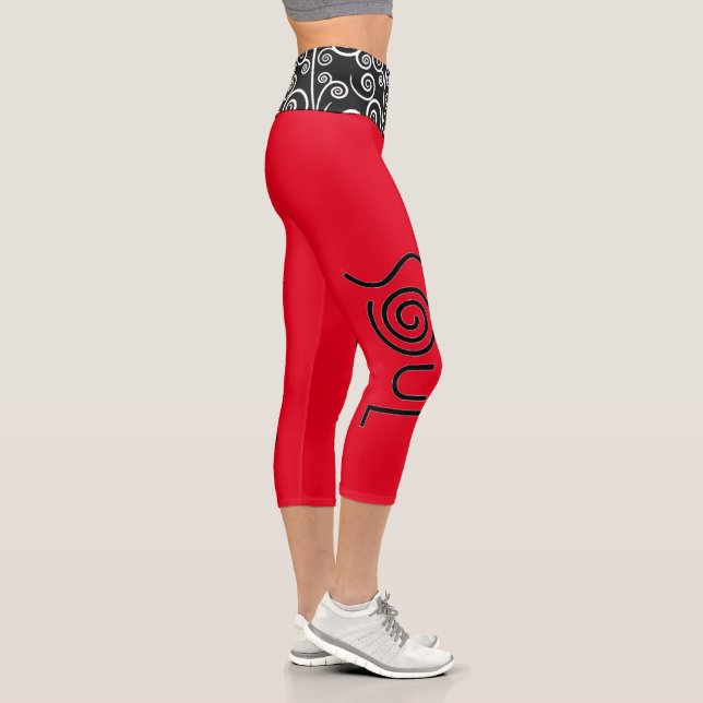 Leggings Capri Capris con alto deseo de corazón y alma (Derecha)