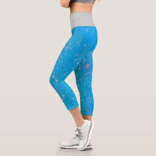 Leggings Capri Capris con salpicaduras de alto destello