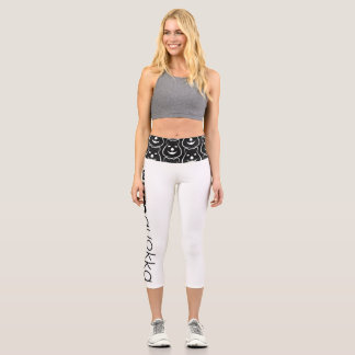 Leggings Capri Capris de alta cintura de Gymquokka
