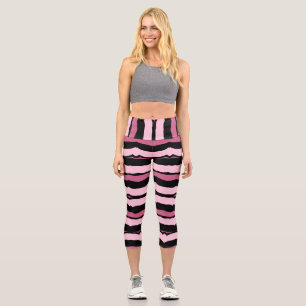 Leggings Capri Capris De Alta Descendencia, Un Ca De Diseño Multi
