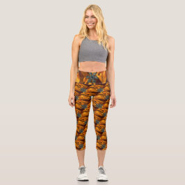 Leggings Capri Capris De Alta Desgana De bonito