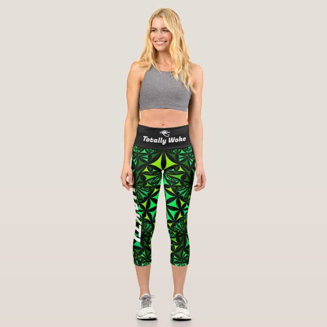 Leggings Capri Capris De Alta Desgana | Mujeres | Yoga Pants (Anverso)