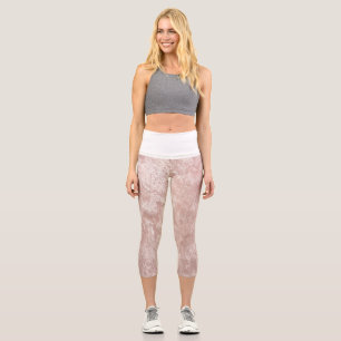Leggings Capri Capris de alta destreza textual