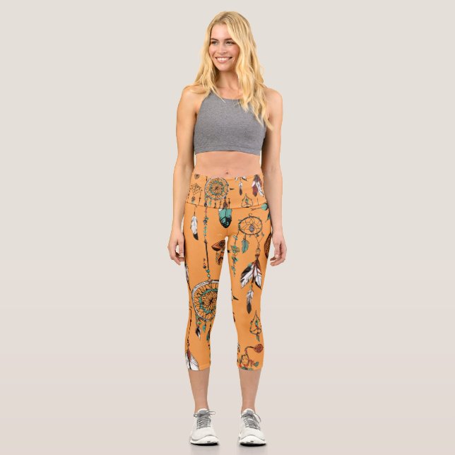 Leggings Capri Capris de alta potencia personalizable (Anverso)