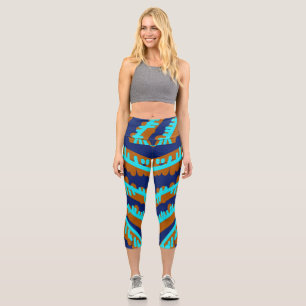 Leggings Capri Capris de alta potencia, un diseño multicolor a mo