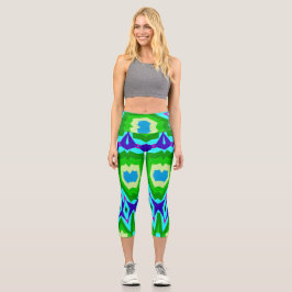 Leggings Capri Capris de alta potencia, un diseño multicolor mode