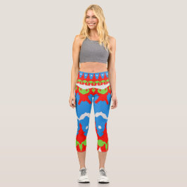 Leggings Capri Capris de alta potencia, un diseño multicolor mode