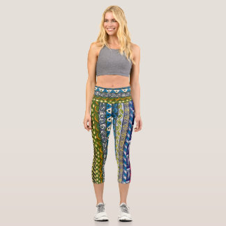 Leggings Capri Capris de alto derroche por Laurie Petersen