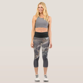 Leggings Capri Capris De Alto Deseado El Serpiente