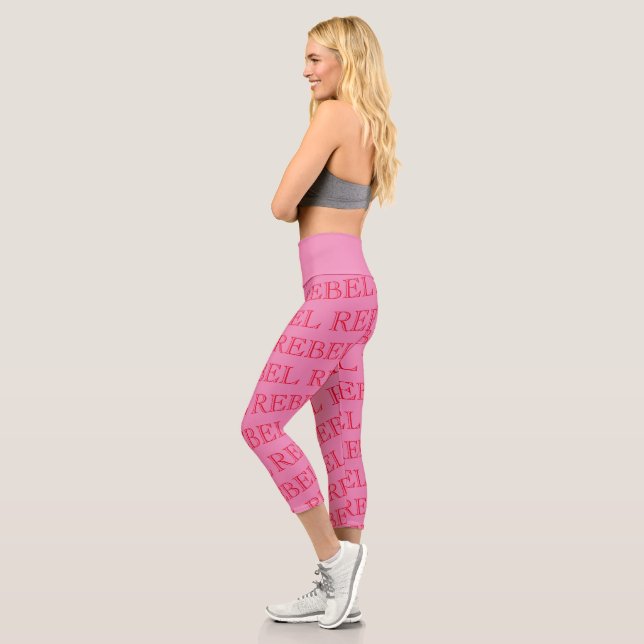 Leggings Capri Capris de alto deseo - REBEL (Izquierda)